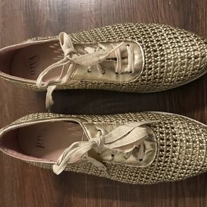 RIVA Gold Metallic platform sneakers.  Size 9